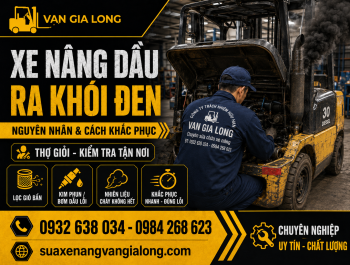 Xe nâng dầu ra khói đen, nguyên nhân & cách khắc phục